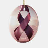 Brustkrebs-Bewusstsein Keramik Ornament (Rechts)