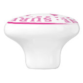 Brustkrebs Bewusstsein Keramikknauf (Seitenansicht)