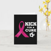 Brustkrebs-Bewusstsein Kick für einen Heilfußball Karte (Gelbe Blume)