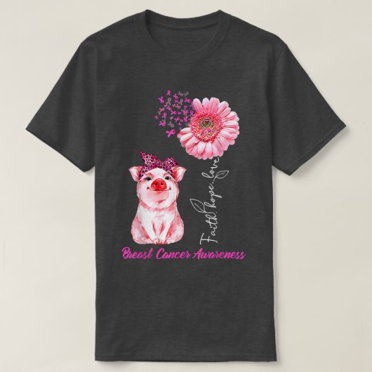 Brustkrebs-Bewusstsein Kostüm Daisy Ribbon Geschen T-Shirt (Design vorne)