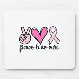 Brustkrebs-Bewusstsein Kostüm Pink Peace Liebe Cu Mousepad