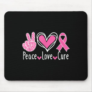 Brustkrebs-Bewusstsein Kostüm Pink Peace Liebe Cu Mousepad