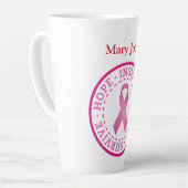 Brustkrebs-Bewusstsein Latte Tasse (Linke Ecke)