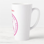 Brustkrebs-Bewusstsein Latte Tasse (Rechts)