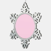 Brustkrebs-Bewusstsein leicht rosa niedlich Schneeflocken Zinn-Ornament (Rechts)