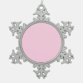 Brustkrebs-Bewusstsein leicht rosa niedlich Schneeflocken Zinn-Ornament (Vorderseite)