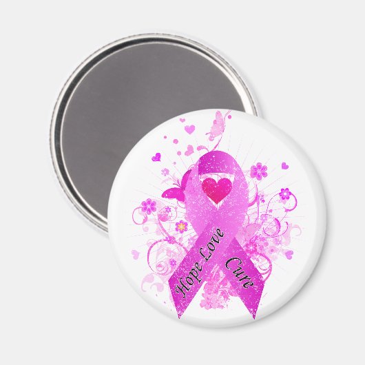 Brustkrebs-Bewusstsein Magnet (Vorderseite/Rückseite)