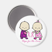 Brustkrebs-Bewusstsein Magnet (Vorderseite/Rückseite)