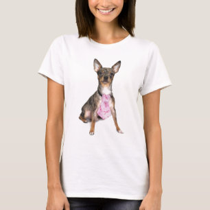 Brustkrebs-Bewusstsein Manny die Merle Chihuahua T-Shirt