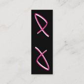 Brustkrebs-Bewusstsein Mini Visitenkarte (Rückseite)