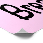 Brustkrebs-Bewusstsein mit Butterfly Poster (Ecke)