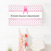 Brustkrebs-Bewusstsein mit rosa Band Banner (Insitu)