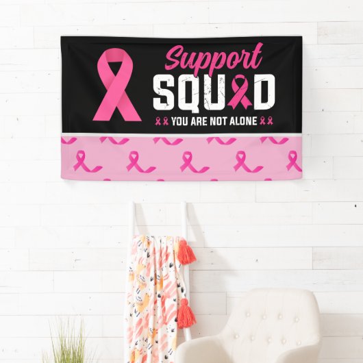 Brustkrebs-Bewusstsein mit rosa Band Banner (Insitu)