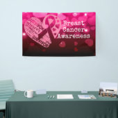 Brustkrebs-Bewusstsein mit rosa Band-Banner Banner (Messeveranstaltung)