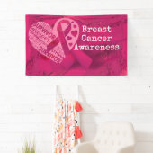 Brustkrebs-Bewusstsein mit rosa Band-Banner Banner (Insitu)