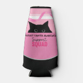 Brustkrebs-Bewusstsein mit rosa Band Flaschenkühler (Vorderseite)