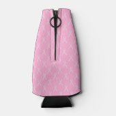 Brustkrebs-Bewusstsein mit rosa Band Flaschenkühler (Rückseite)