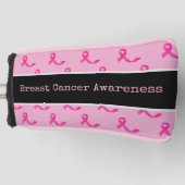 Brustkrebs-Bewusstsein mit rosa Band Golf Headcover (Vorderseite)