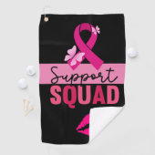 Brustkrebs-Bewusstsein mit rosa Band Golfhandtuch (Insitu)