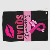 Brustkrebs-Bewusstsein mit rosa Band Golfhandtuch (Horizontal)