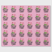 Brustkrebs-Bewusstsein mit rosa Band Herz Geschenkpapier (Flach)