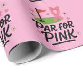 Brustkrebs-Bewusstsein mit rosa Band Herz Geschenkpapier (Rolleneckpunkt)