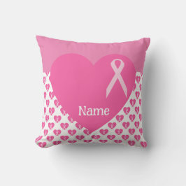Brustkrebs-Bewusstsein mit rosa Band Kissen