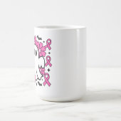 Brustkrebs-Bewusstsein mit rosa Blume Kaffeetasse (Mittel)