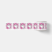 Brustkrebs-Bewusstsein mit rosa Blume Ripsband (Vorderseite)
