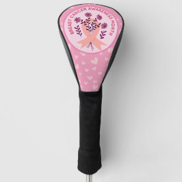 Brustkrebs-Bewusstsein mit rosa Golf Headcover