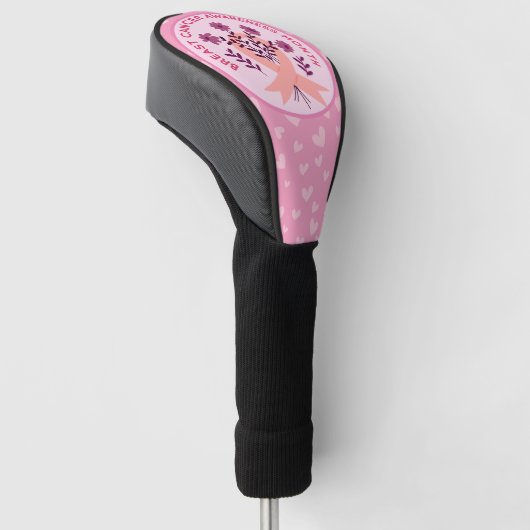 Brustkrebs-Bewusstsein mit rosa Golf Headcover (angewinkelt)