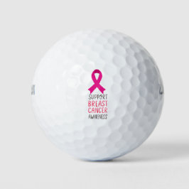 Brustkrebs-Bewusstsein mit rosa Schleife Golfball