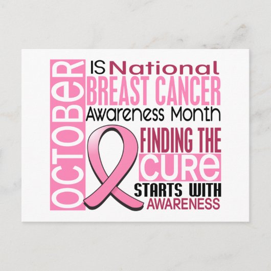 Brustkrebs-Bewusstsein Monat Band I2 1,5 Postkarte (Vorderseite)