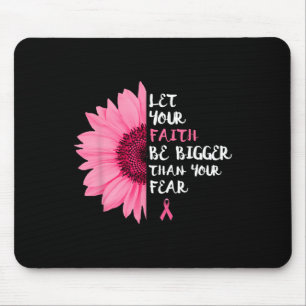 Brustkrebs-Bewusstsein Monat Blume Rosa Band W Mousepad