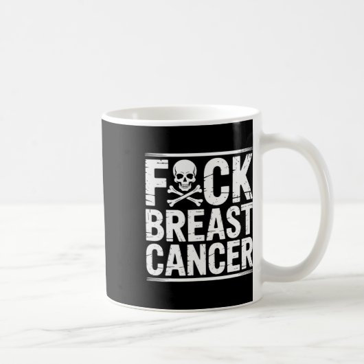Brustkrebs-Bewusstsein Monat Krieger-Kampf-Surv Kaffeetasse (Rechts)