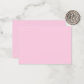 Brustkrebs-Bewusstsein Monat leicht rosa fest Mitteilungskarte (Vorderseite/Rückseite Beispiel)