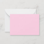 Brustkrebs-Bewusstsein Monat leicht rosa fest Mitteilungskarte (Rückseite)