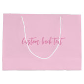 Brustkrebs-Bewusstsein Monat rosa benutzerdefinier Große Geschenktüte (Rückseite)