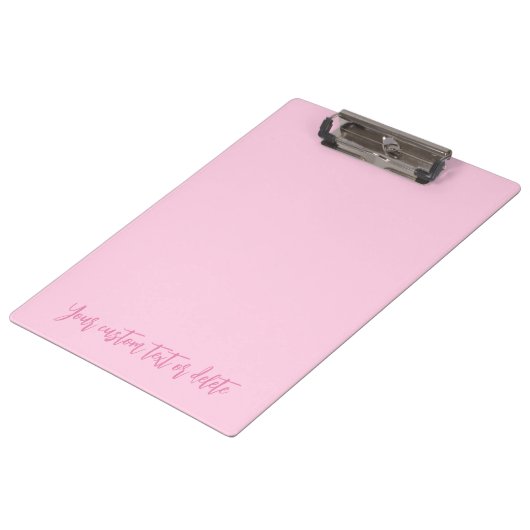 Brustkrebs-Bewusstsein Monat rosa benutzerdefinier Klemmbrett (Schrägansicht)