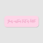 Brustkrebs-Bewusstsein Monat rosa benutzerdefinier Namensschild (Vorderseite)