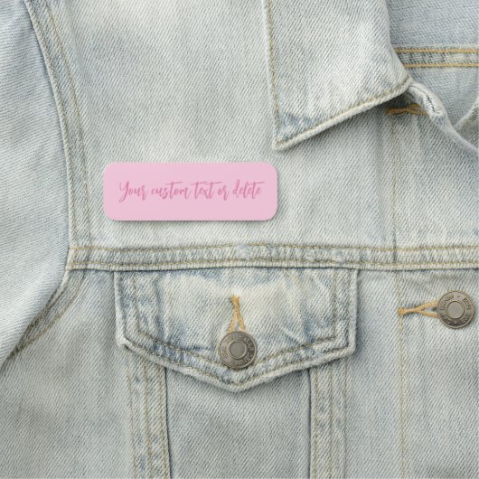 Brustkrebs-Bewusstsein Monat rosa benutzerdefinier Namensschild (Beispiel)