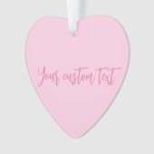 Brustkrebs-Bewusstsein Monat rosa benutzerdefinier Ornament (Vorderseite)