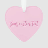 Brustkrebs-Bewusstsein Monat rosa benutzerdefinier Ornament (Vorderseite)