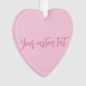 Brustkrebs-Bewusstsein Monat rosa benutzerdefinier Ornament (Vorderseite)