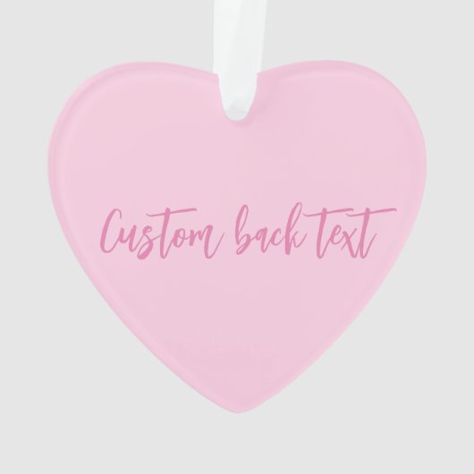 Brustkrebs-Bewusstsein Monat rosa benutzerdefinier Ornament (Rückseite)