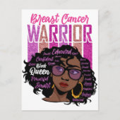 Brustkrebs Bewusstsein Monat Überleben Krieger bla Postkarte (Vorderseite)