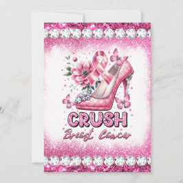 Brustkrebs-Bewusstsein Monat Überleben rosa Einladung