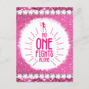 Brustkrebs-Bewusstsein Monat Überleben rosa Feiertagspostkarte