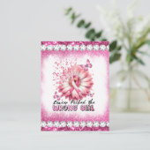 Brustkrebs-Bewusstsein Monat Überleben rosa Feiertagspostkarte (Stehend Vorderseite)