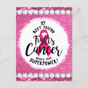 Brustkrebs-Bewusstsein Monat Überleben rosa Feiertagspostkarte